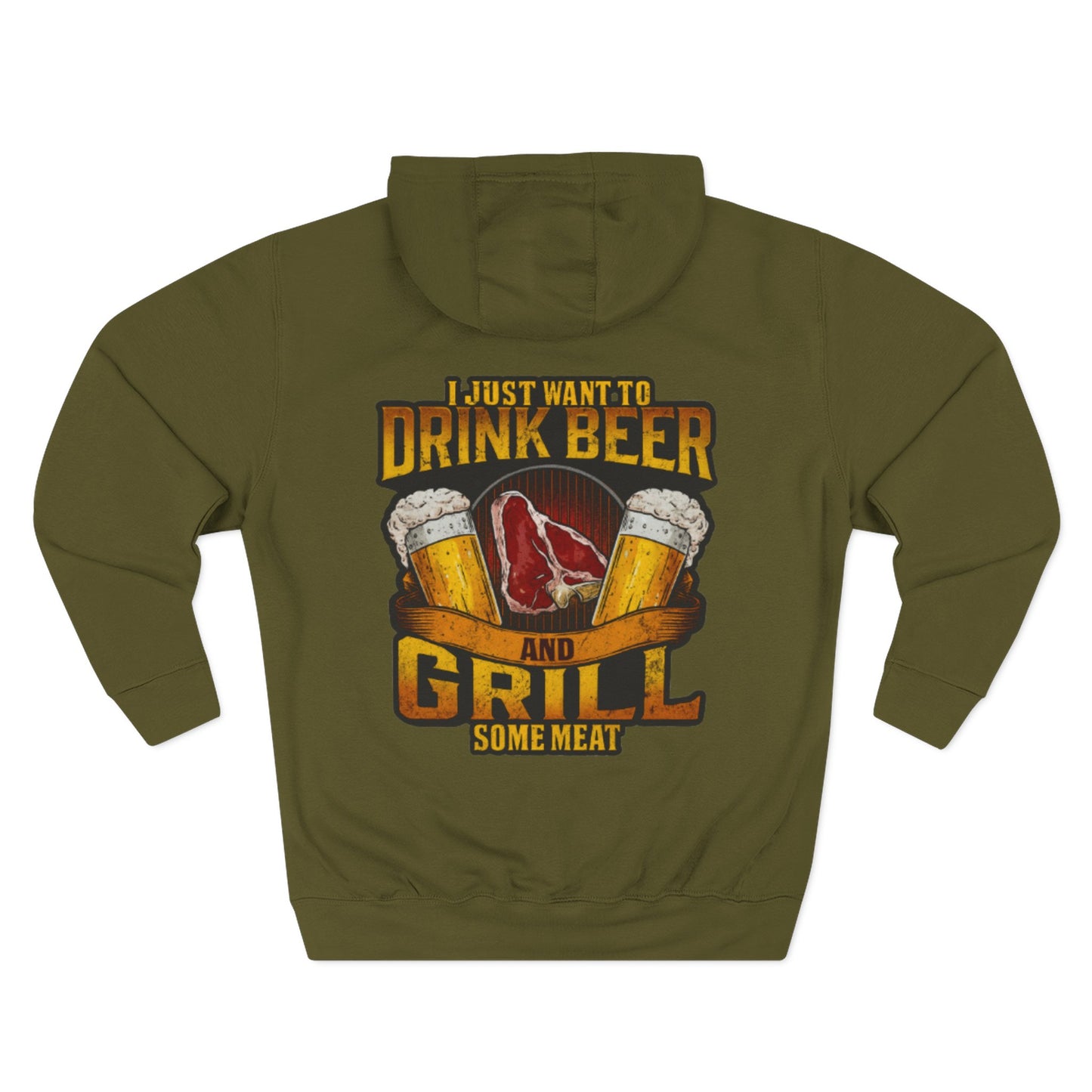 Three-Panel Fleece Hoodie