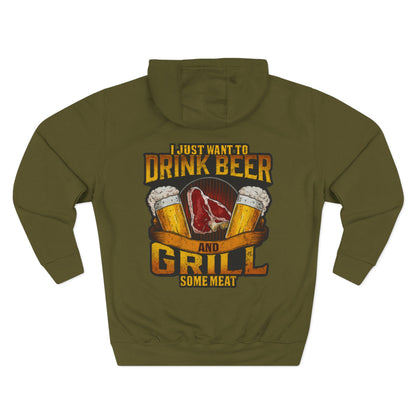 Three-Panel Fleece Hoodie