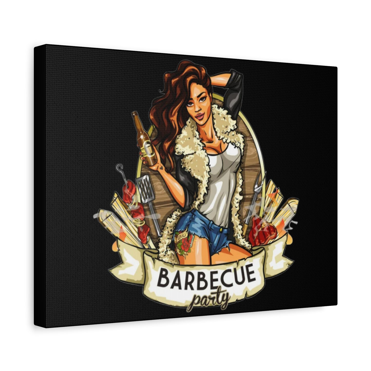 Barbecue Party Canvas Art, Indoor Decor, Perfect for Summer Celebrations, BBQ Lovers, Gift for Friends, Home Wall Decor