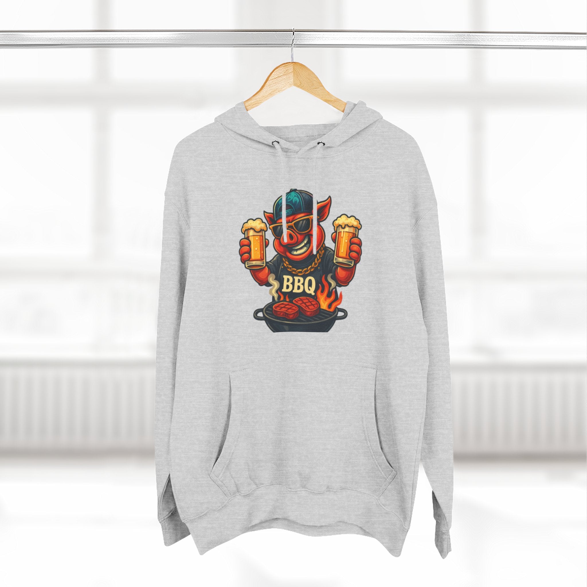 Three-Panel Fleece Hoodie