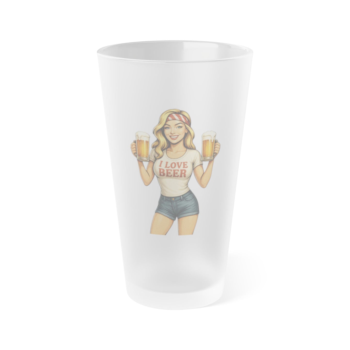 Frosted Pint Glass, 16oz