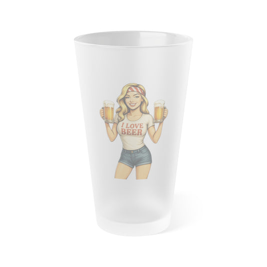 Frosted Pint Glass, 16oz