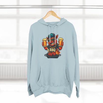 Three-Panel Fleece Hoodie