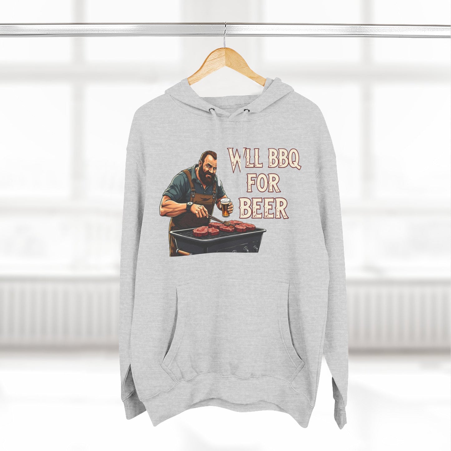 Three-Panel Fleece Hoodie