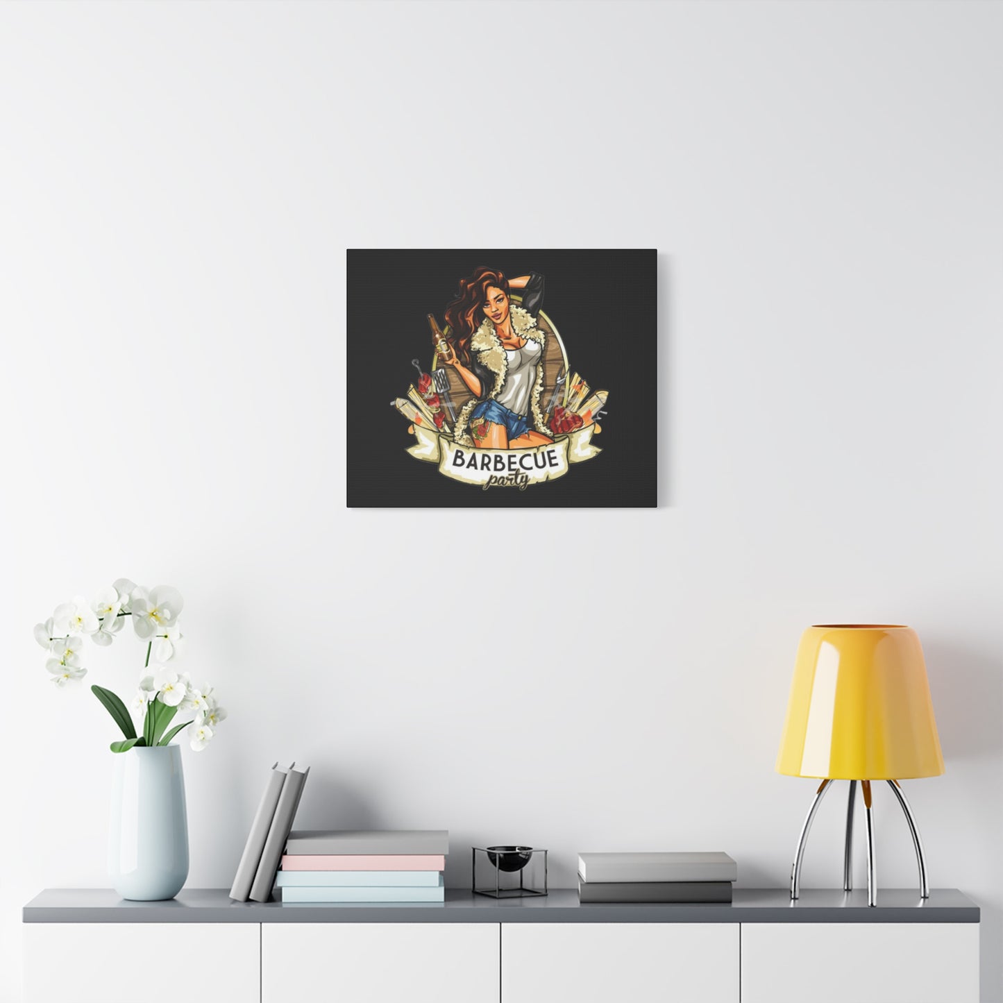 Barbecue Party Canvas Art, Indoor Decor, Perfect for Summer Celebrations, BBQ Lovers, Gift for Friends, Home Wall Decor