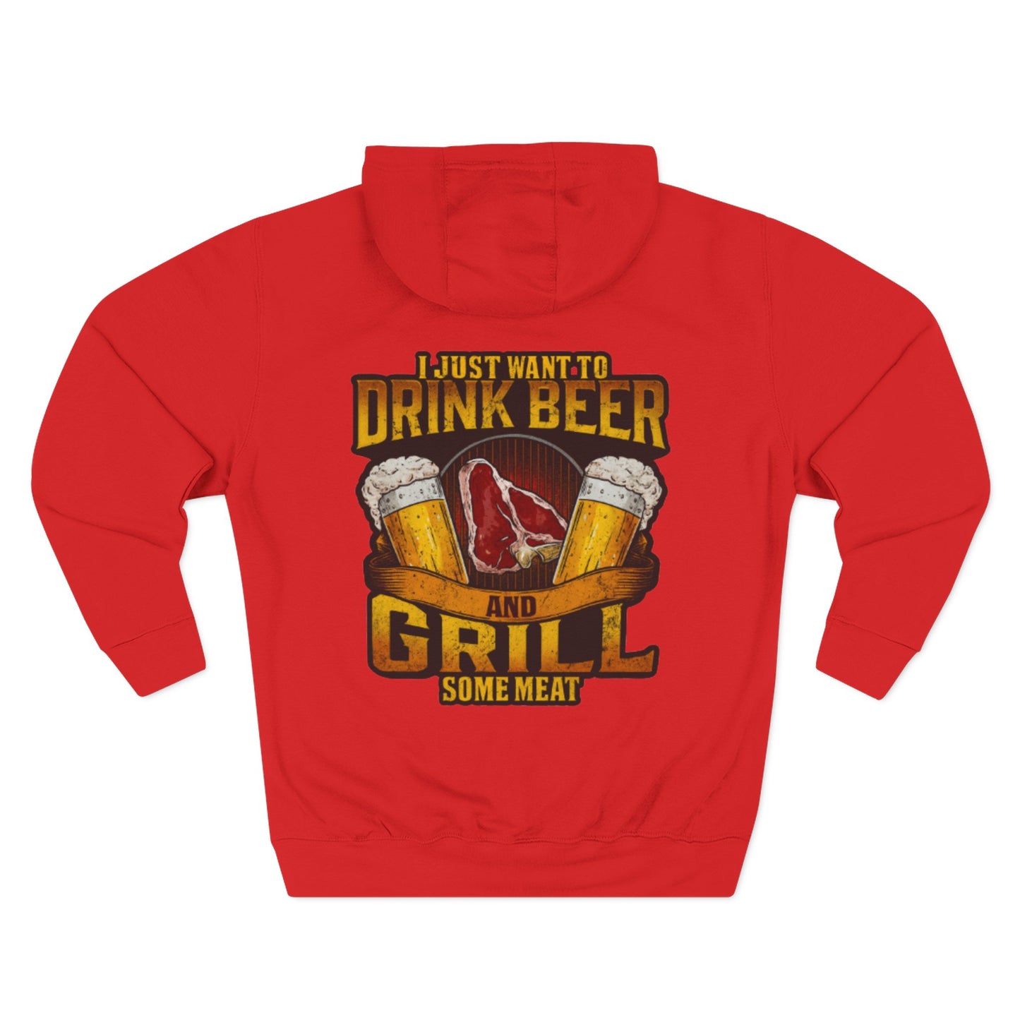 Three-Panel Fleece Hoodie