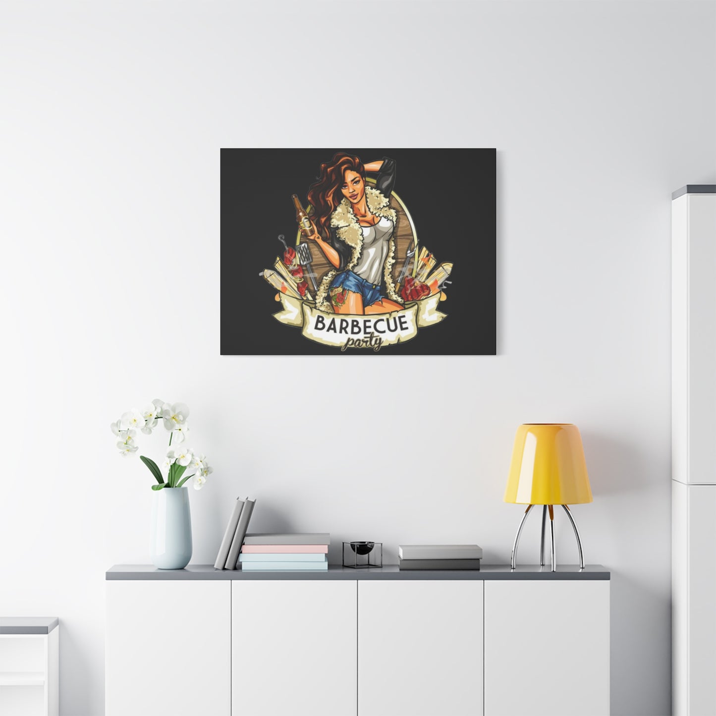 Barbecue Party Canvas Art, Indoor Decor, Perfect for Summer Celebrations, BBQ Lovers, Gift for Friends, Home Wall Decor
