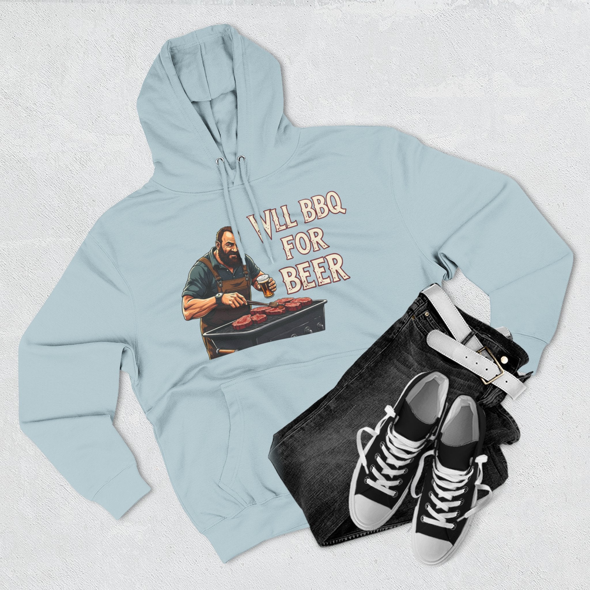 Three-Panel Fleece Hoodie