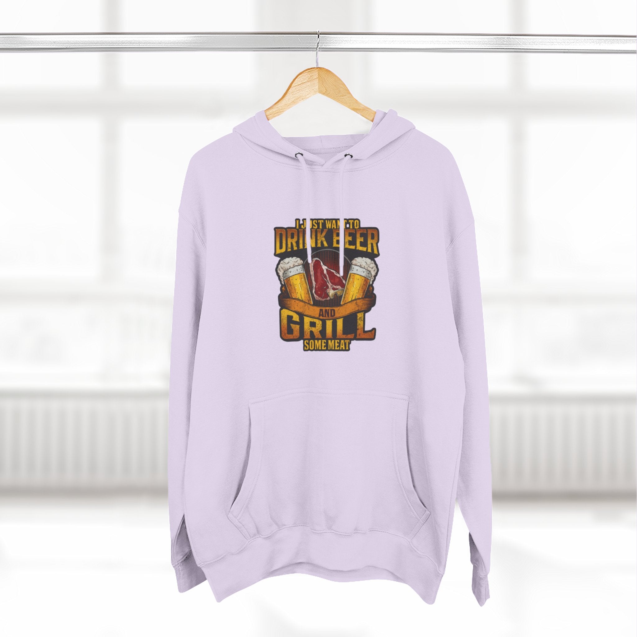Three-Panel Fleece Hoodie