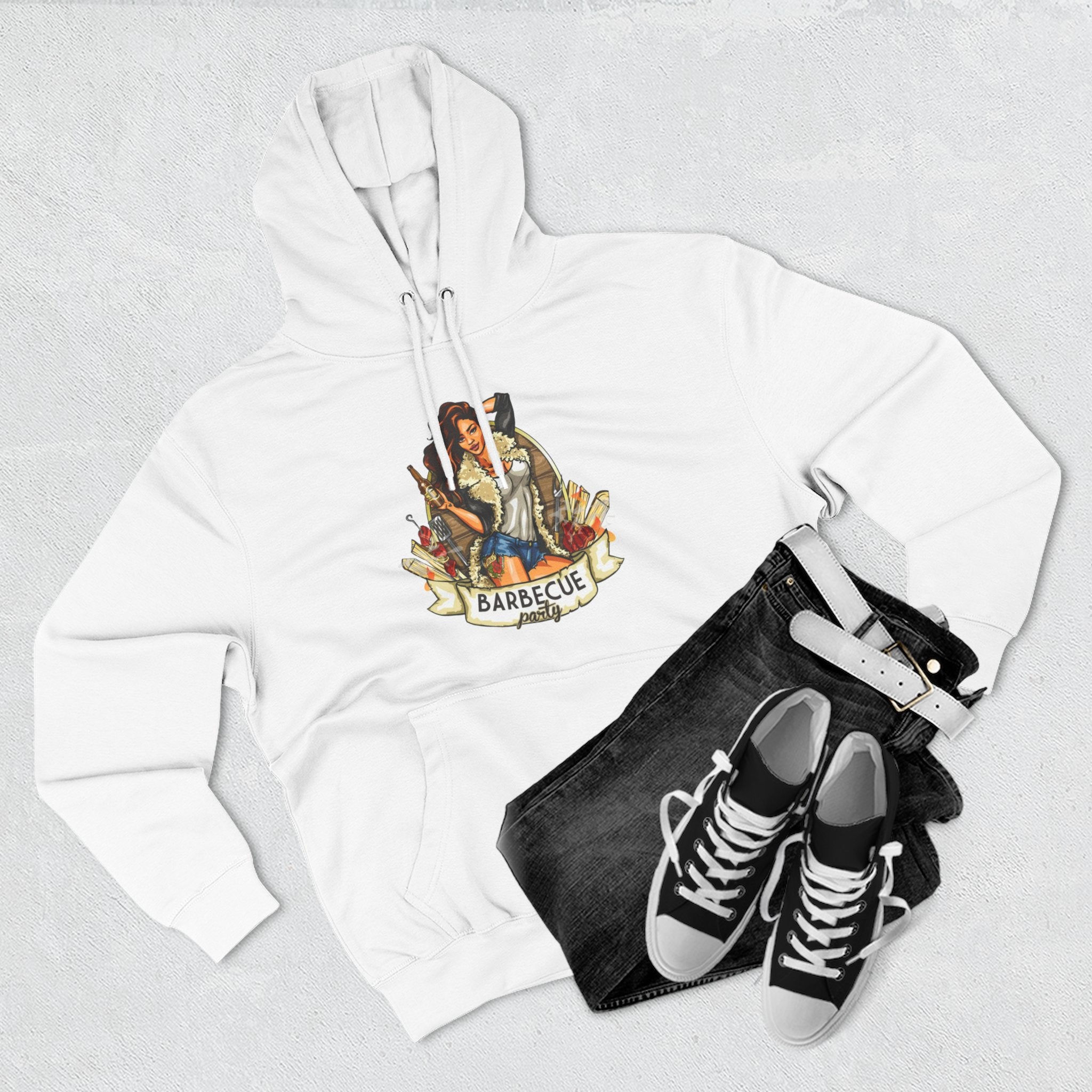 Three-Panel Fleece Hoodie