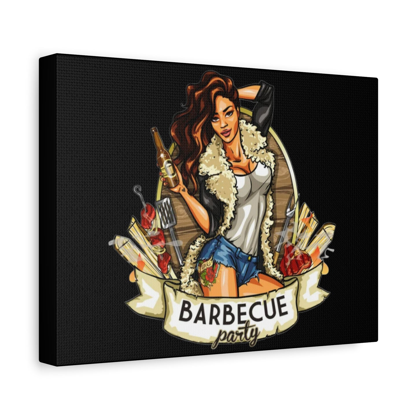 Barbecue Party Canvas Art, Indoor Decor, Perfect for Summer Celebrations, BBQ Lovers, Gift for Friends, Home Wall Decor