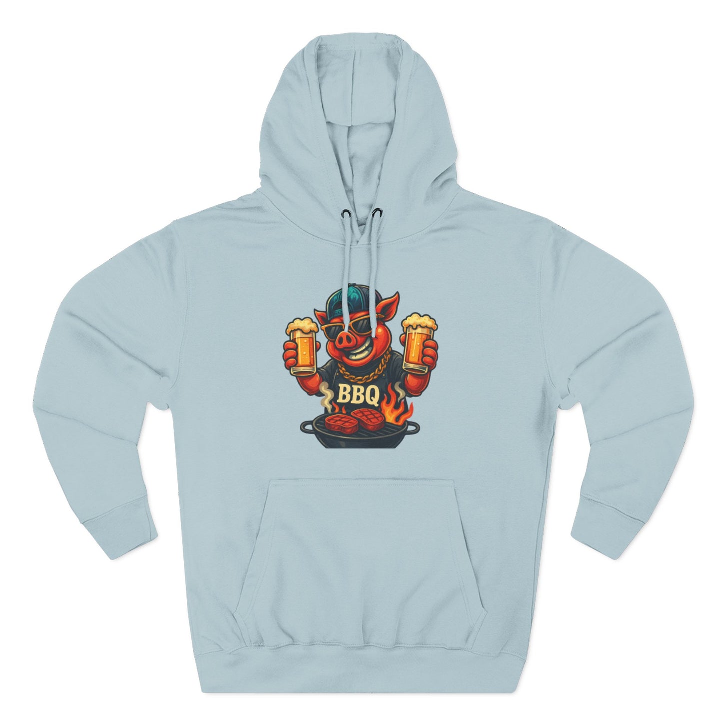 Three-Panel Fleece Hoodie