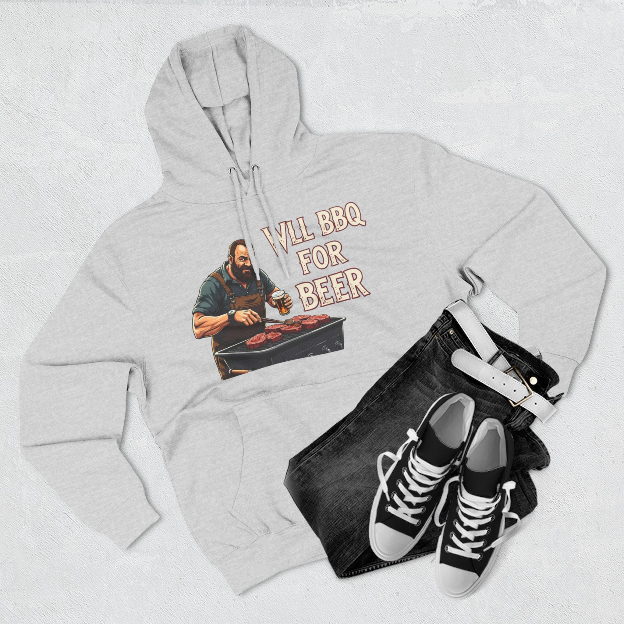 Three-Panel Fleece Hoodie
