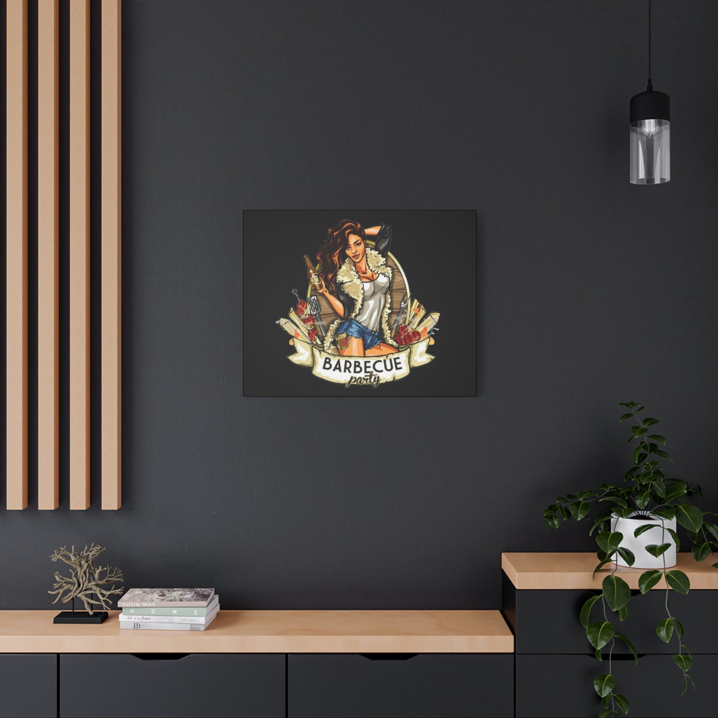 Barbecue Party Canvas Art, Indoor Decor, Perfect for Summer Celebrations, BBQ Lovers, Gift for Friends, Home Wall Decor