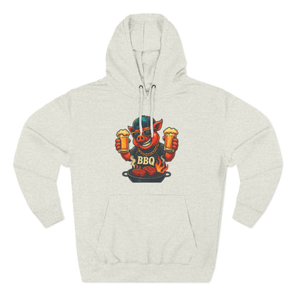 Three-Panel Fleece Hoodie
