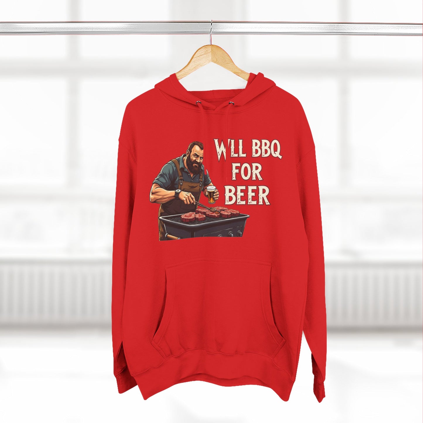 Three-Panel Fleece Hoodie