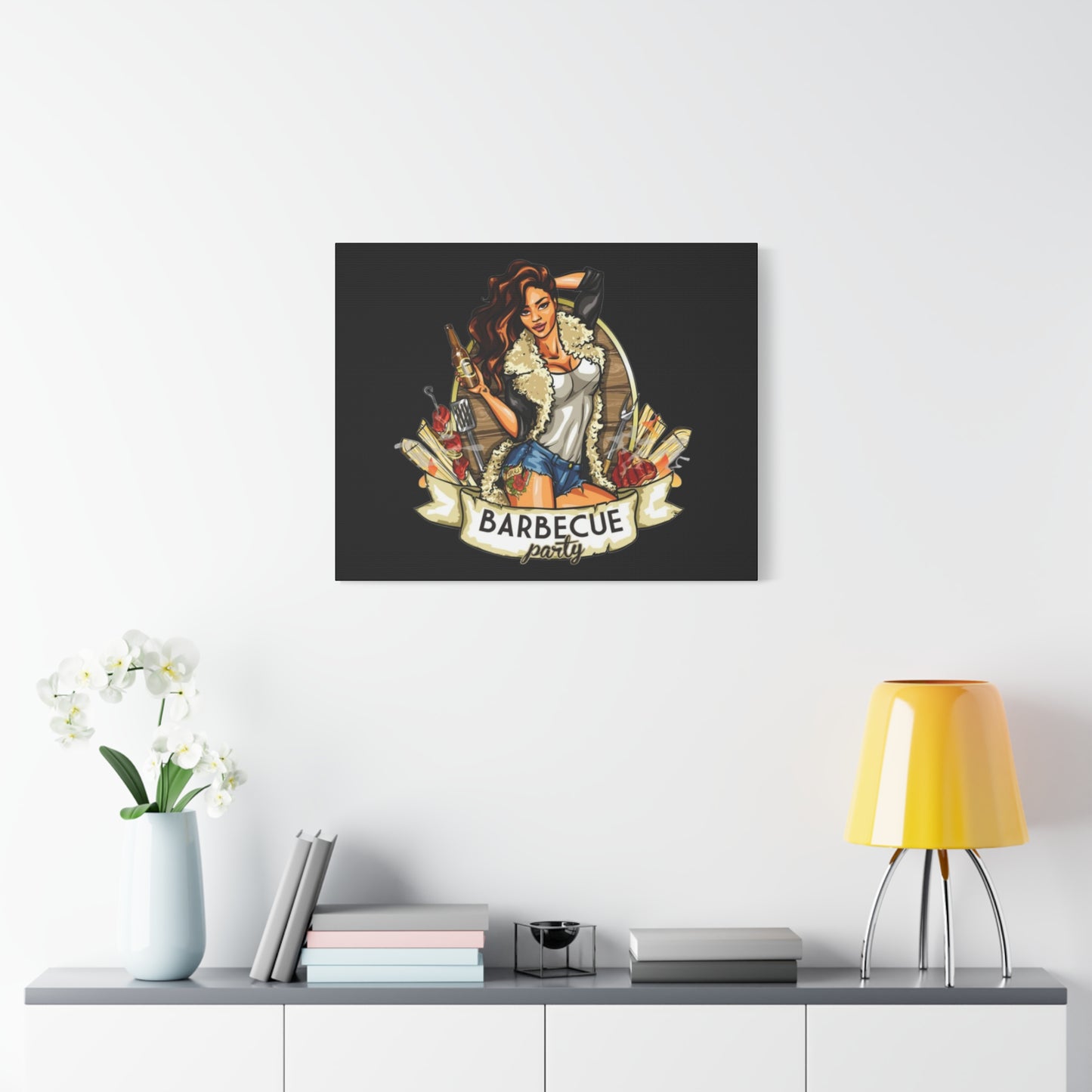 Barbecue Party Canvas Art, Indoor Decor, Perfect for Summer Celebrations, BBQ Lovers, Gift for Friends, Home Wall Decor