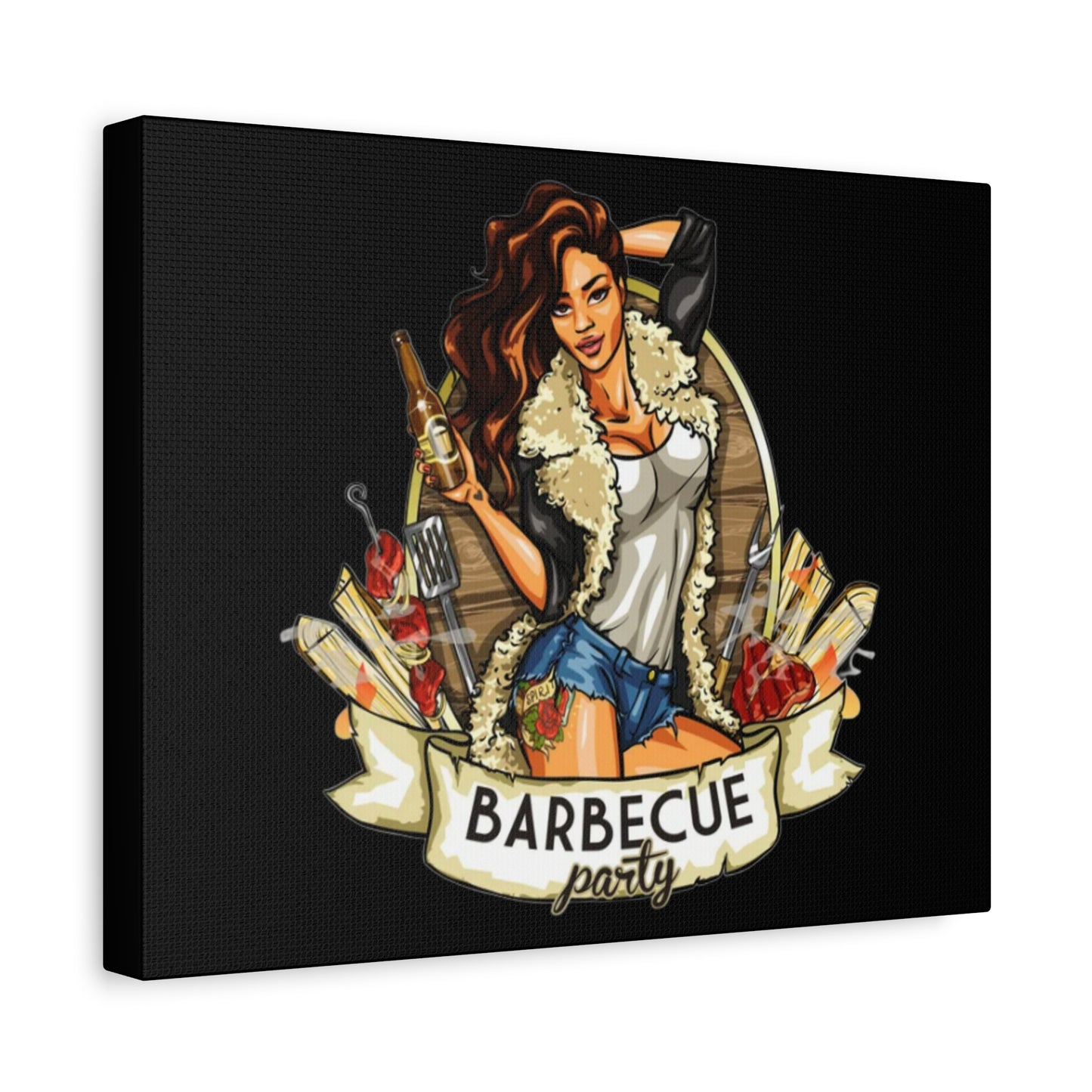 Barbecue Party Canvas Art, Indoor Decor, Perfect for Summer Celebrations, BBQ Lovers, Gift for Friends, Home Wall Decor