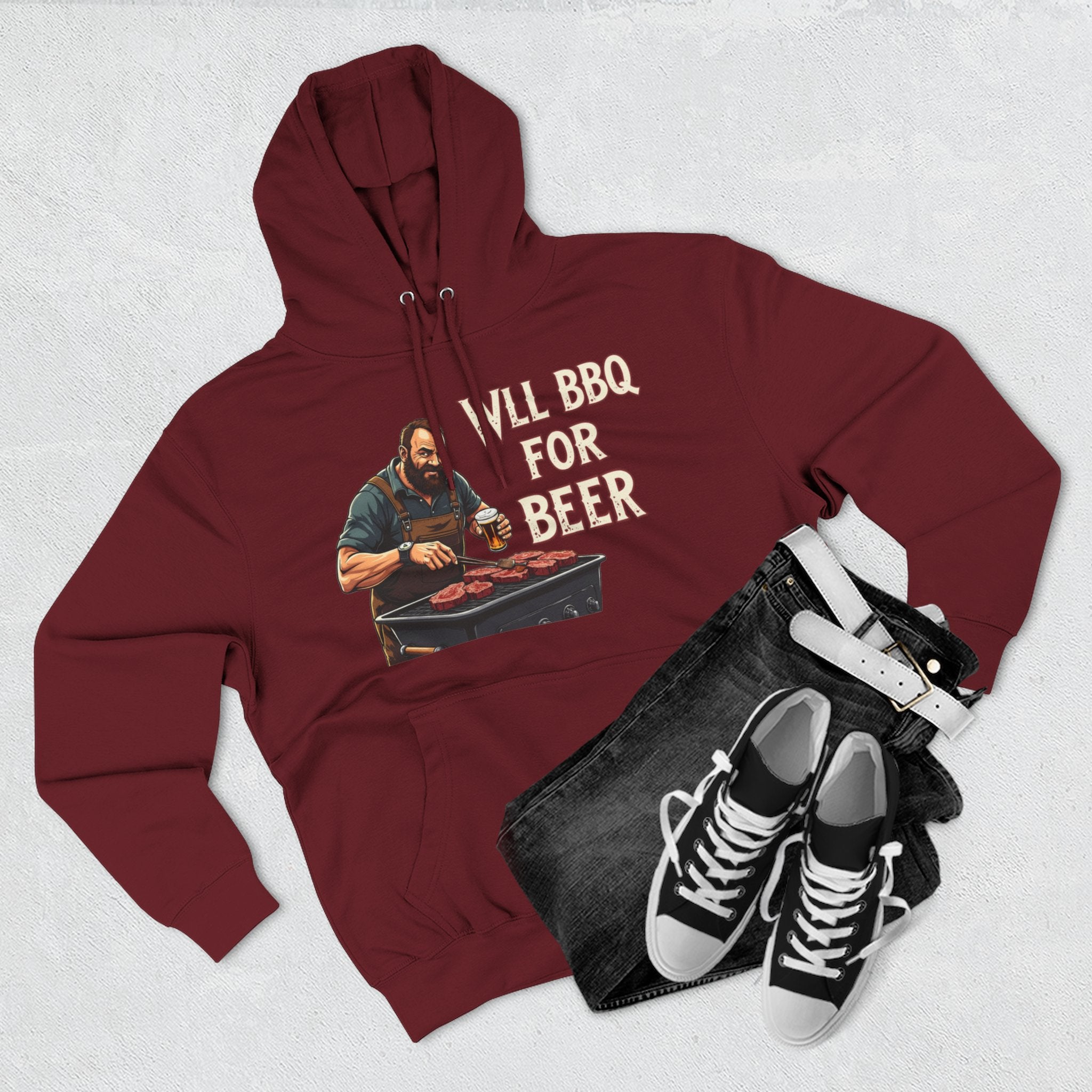 Three-Panel Fleece Hoodie