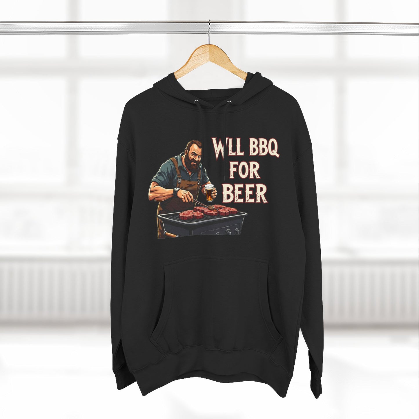 Three-Panel Fleece Hoodie