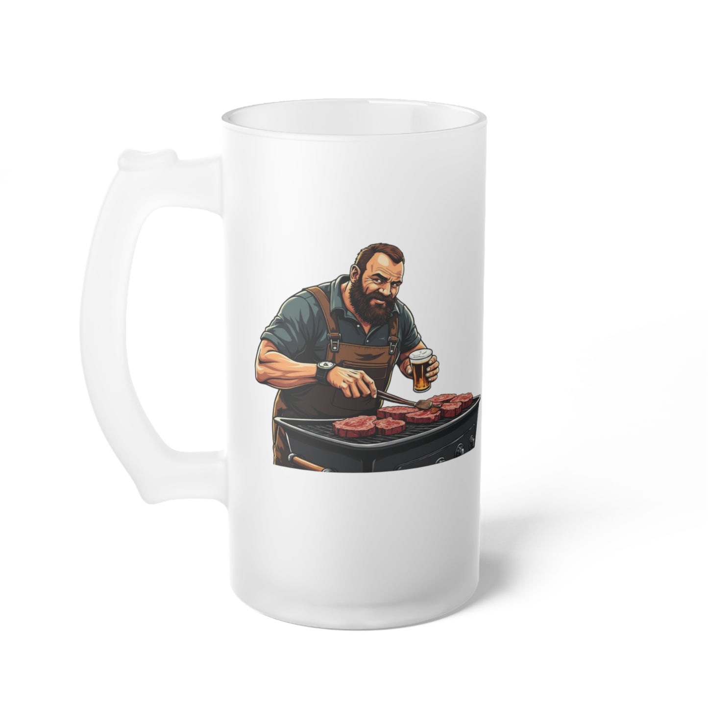 Frosted Glass Beer Mug