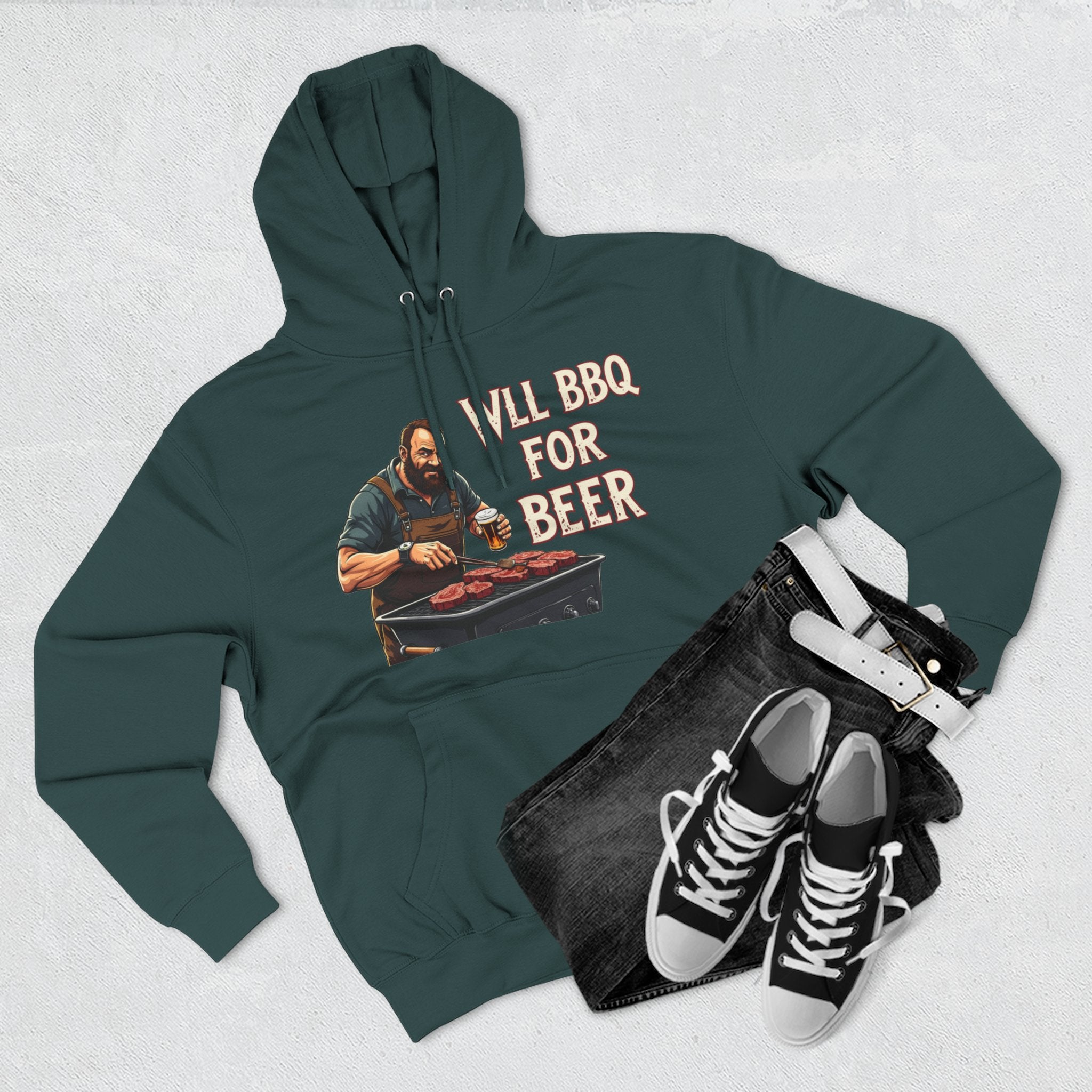 Three-Panel Fleece Hoodie