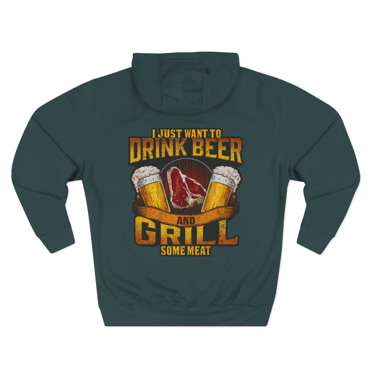 Three-Panel Fleece Hoodie