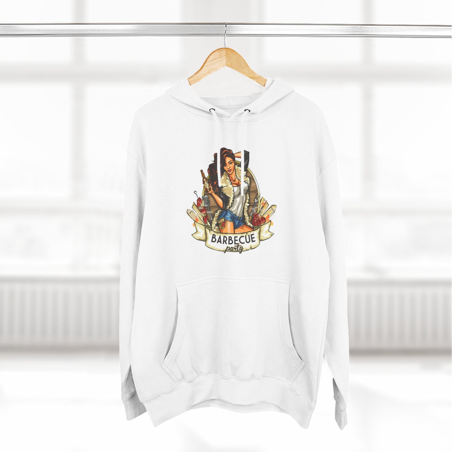 Three-Panel Fleece Hoodie
