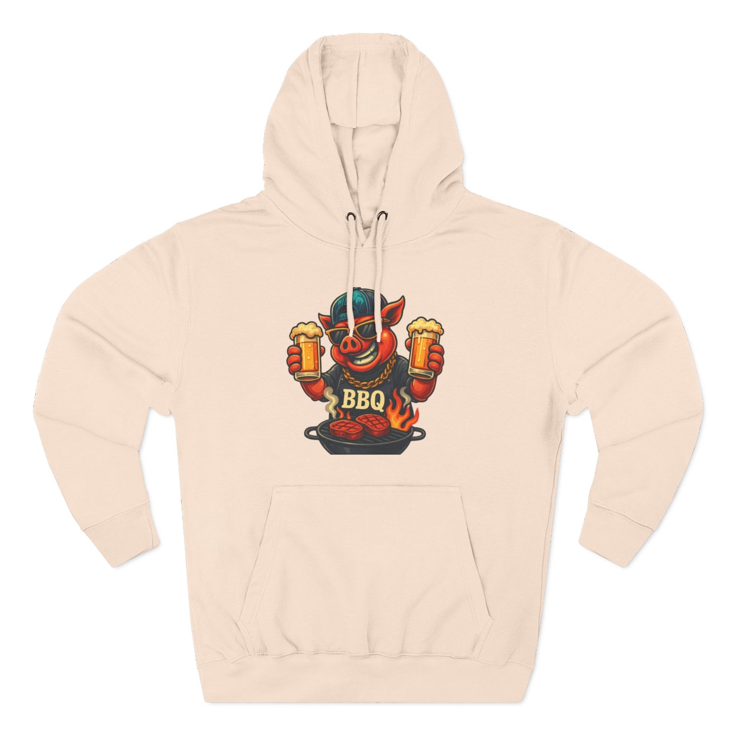Three-Panel Fleece Hoodie