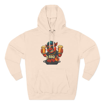 Three-Panel Fleece Hoodie