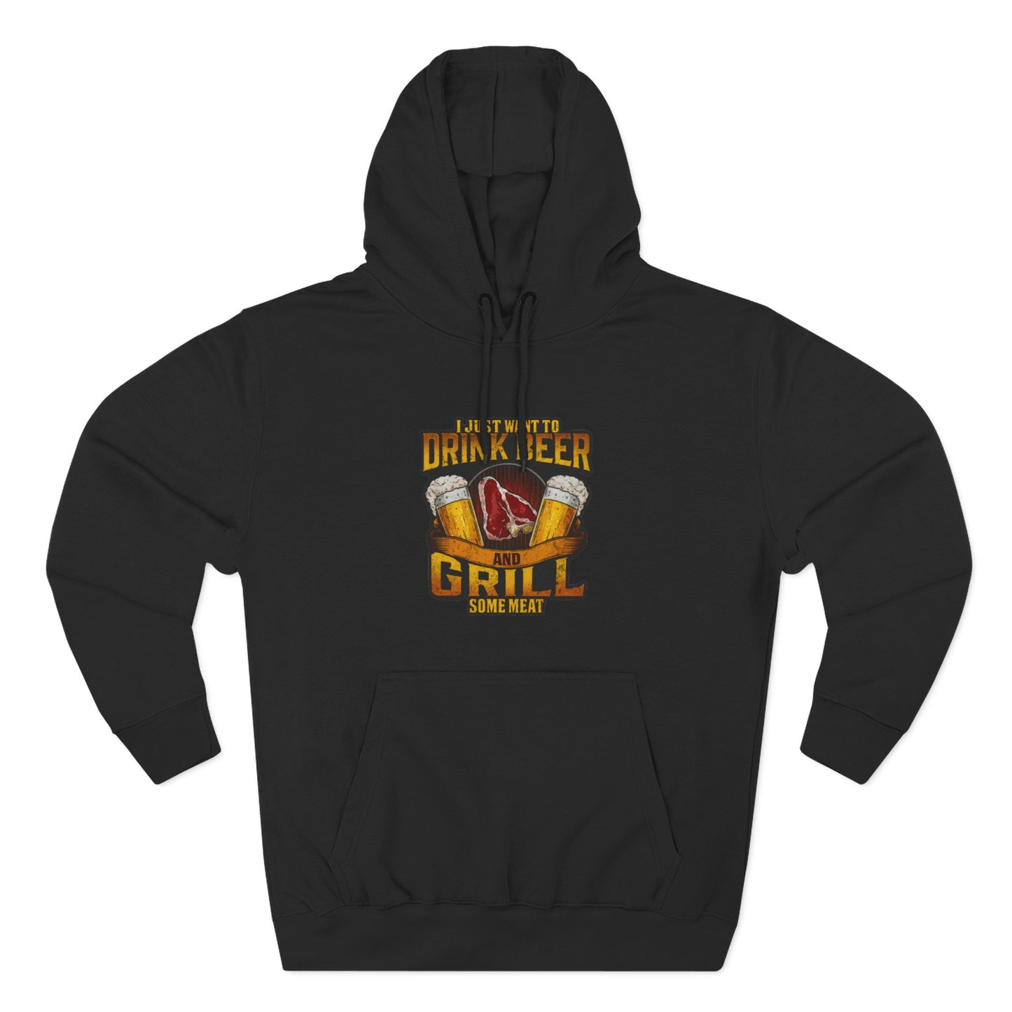 Three-Panel Fleece Hoodie