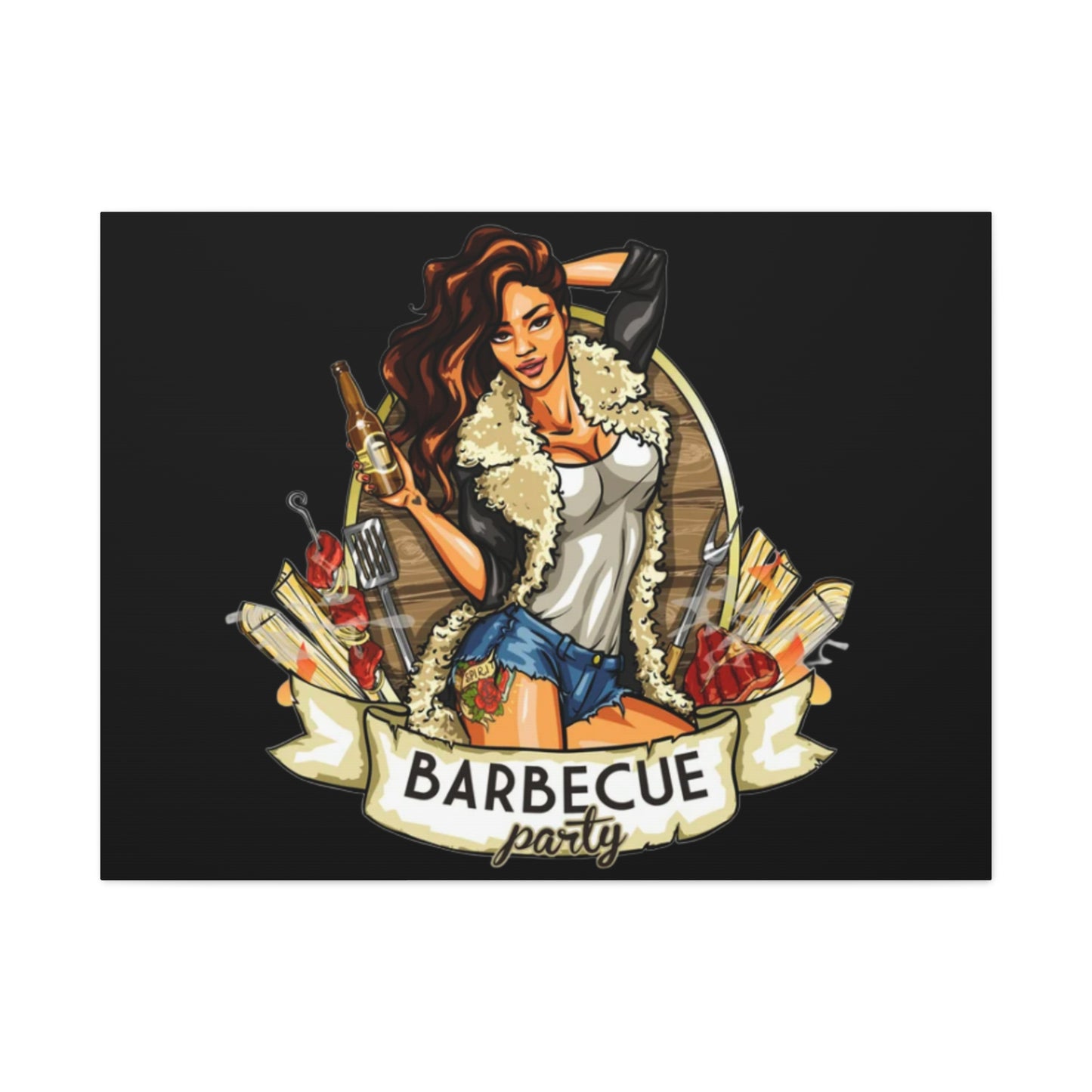 Barbecue Party Canvas Art, Indoor Decor, Perfect for Summer Celebrations, BBQ Lovers, Gift for Friends, Home Wall Decor