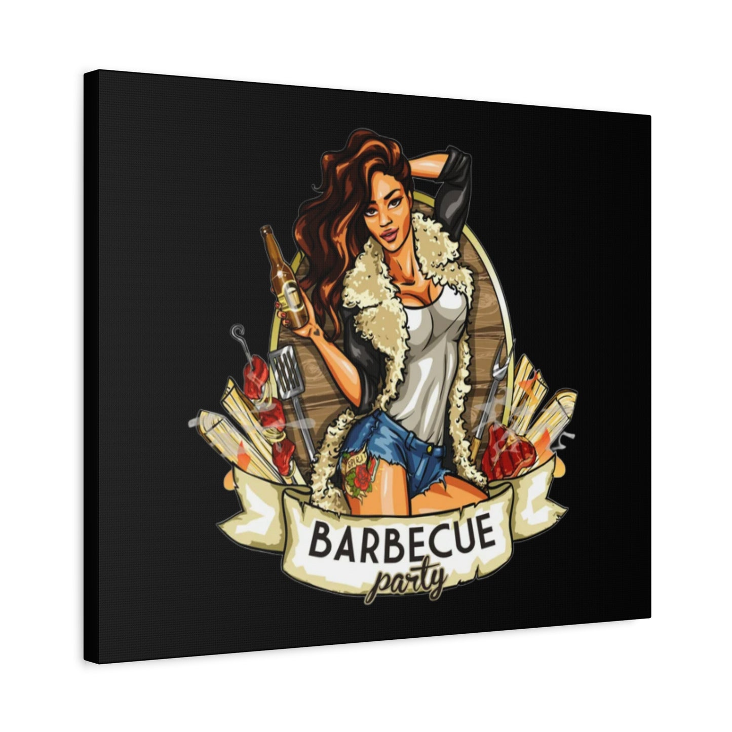 Barbecue Party Canvas Art, Indoor Decor, Perfect for Summer Celebrations, BBQ Lovers, Gift for Friends, Home Wall Decor