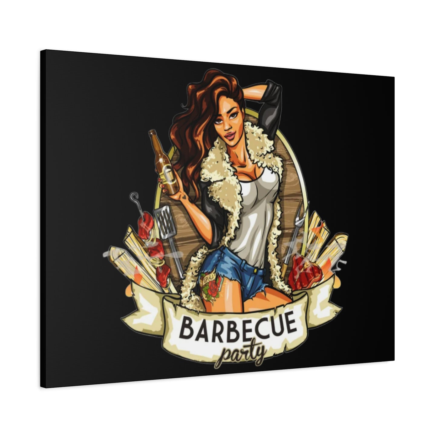 Barbecue Party Canvas Art, Indoor Decor, Perfect for Summer Celebrations, BBQ Lovers, Gift for Friends, Home Wall Decor