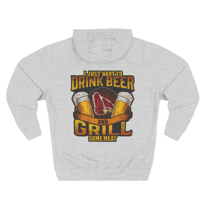 Three-Panel Fleece Hoodie