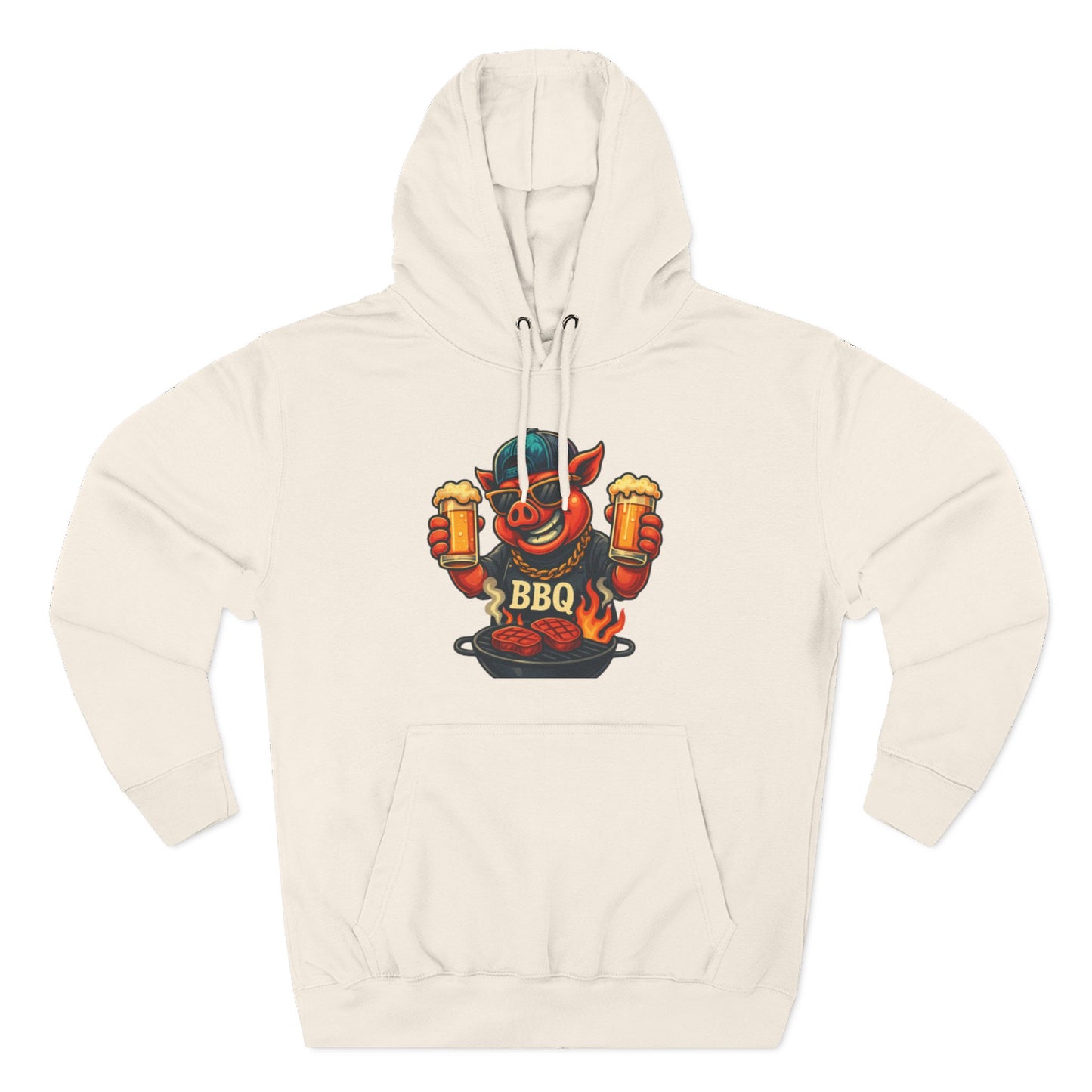 Three-Panel Fleece Hoodie