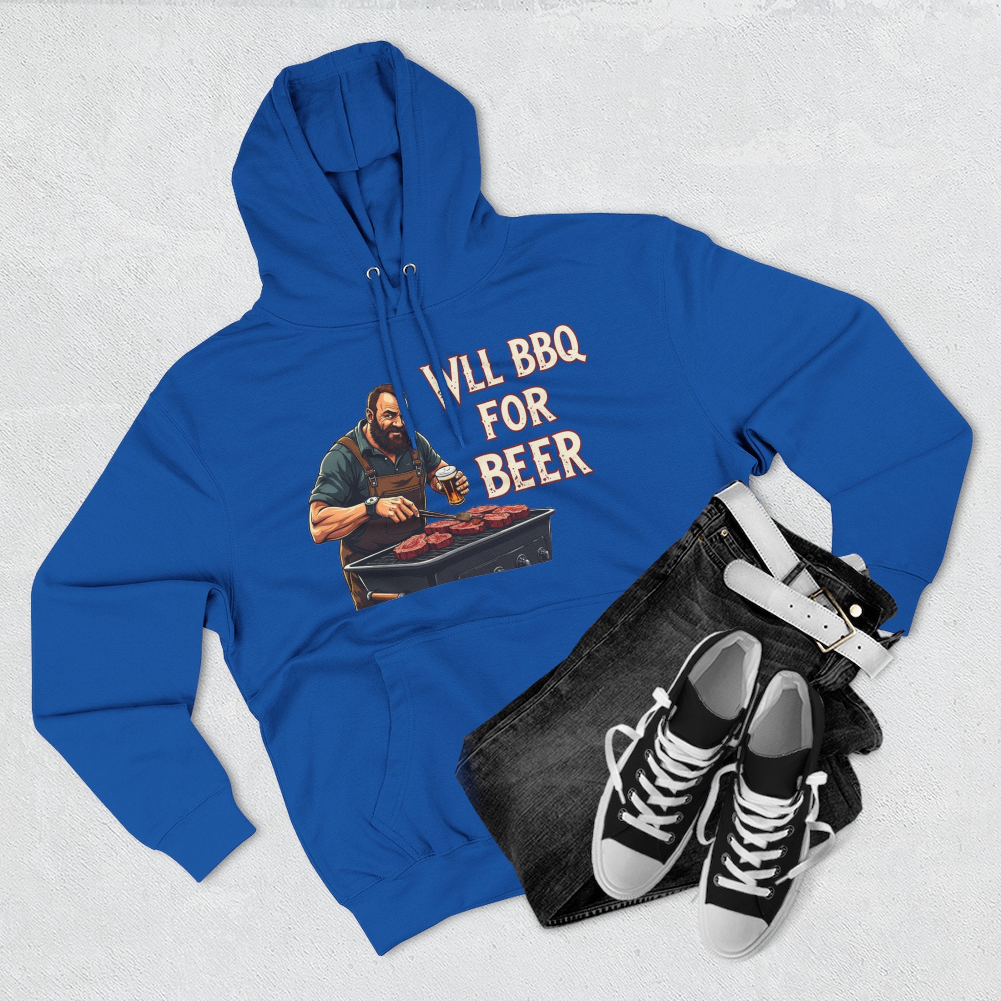 Three-Panel Fleece Hoodie