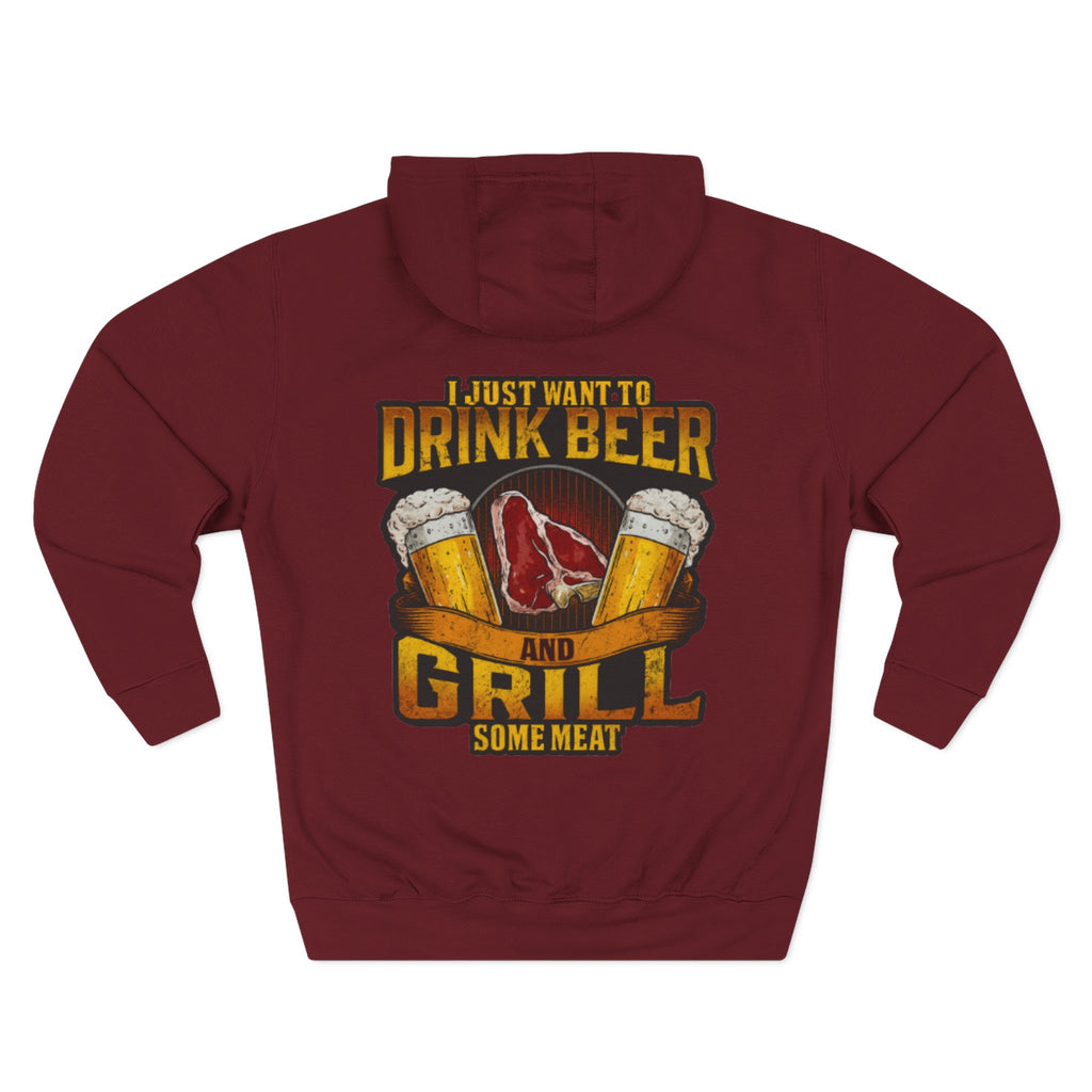 Three-Panel Fleece Hoodie