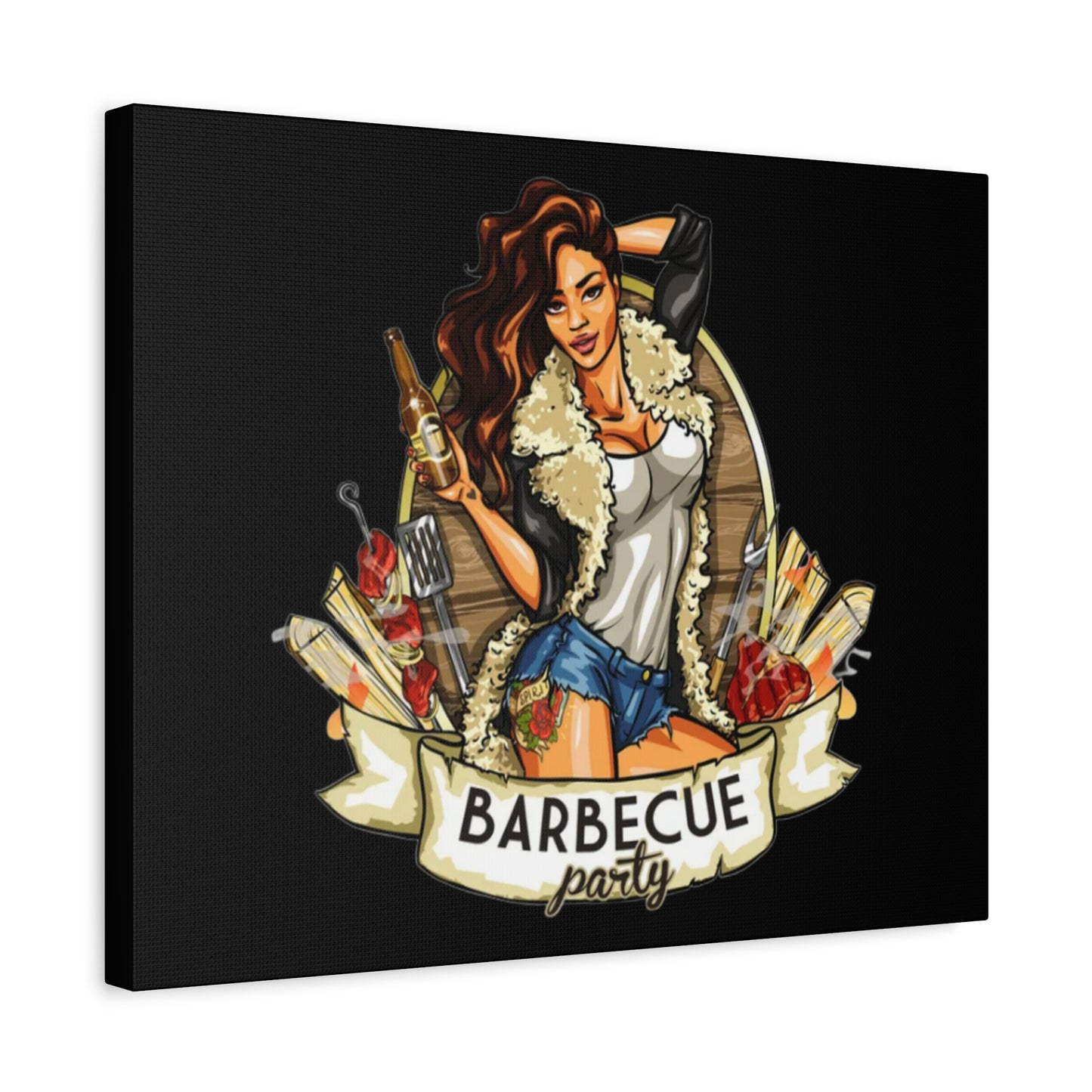 Barbecue Party Canvas Art, Indoor Decor, Perfect for Summer Celebrations, BBQ Lovers, Gift for Friends, Home Wall Decor