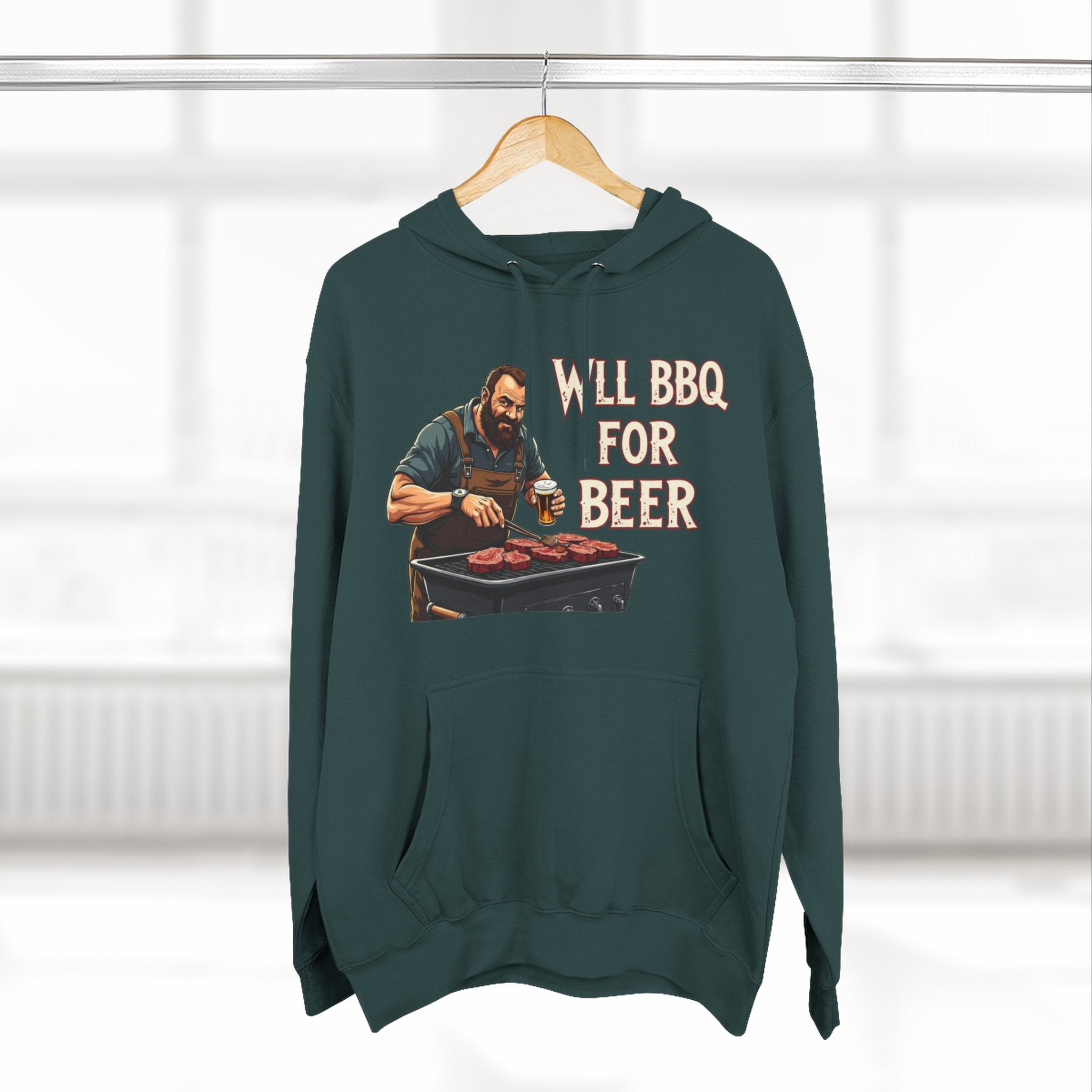 Three-Panel Fleece Hoodie
