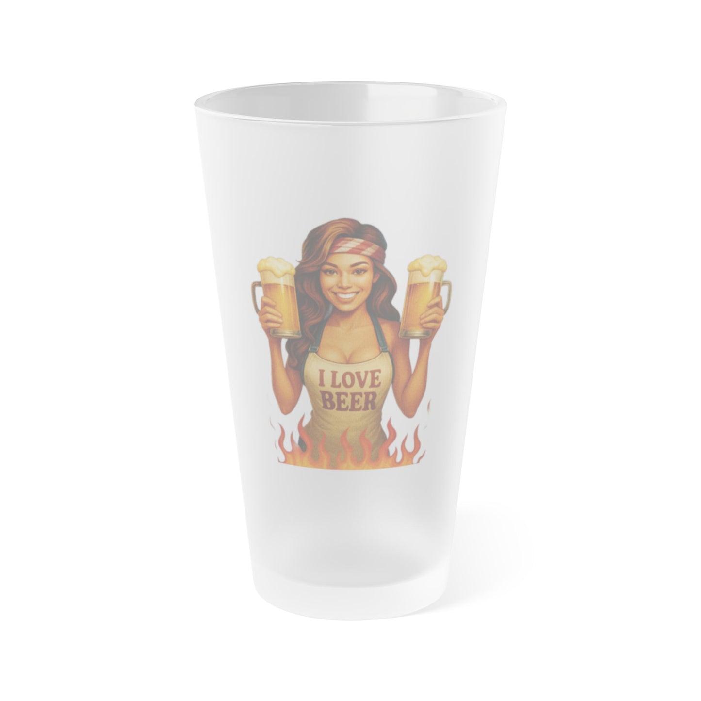 Frosted Pint Glass, 16oz