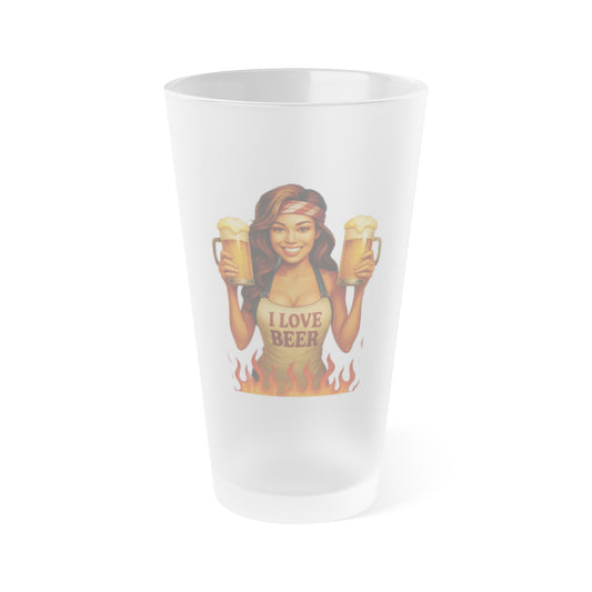 Frosted Pint Glass, 16oz