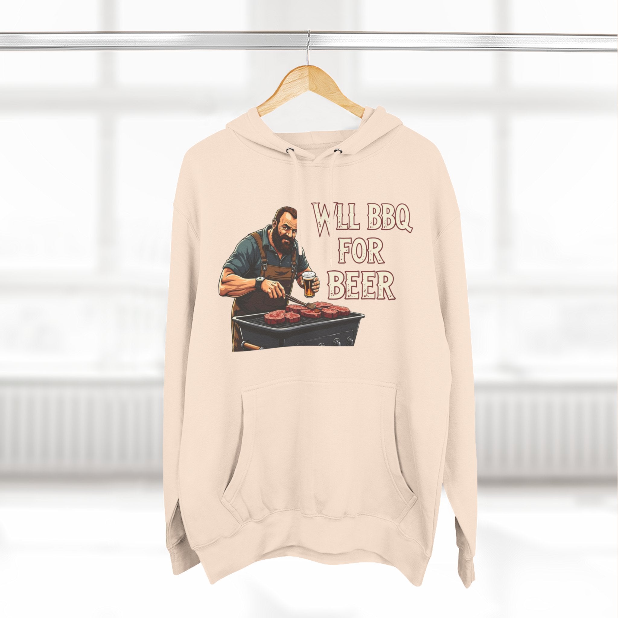 Three-Panel Fleece Hoodie