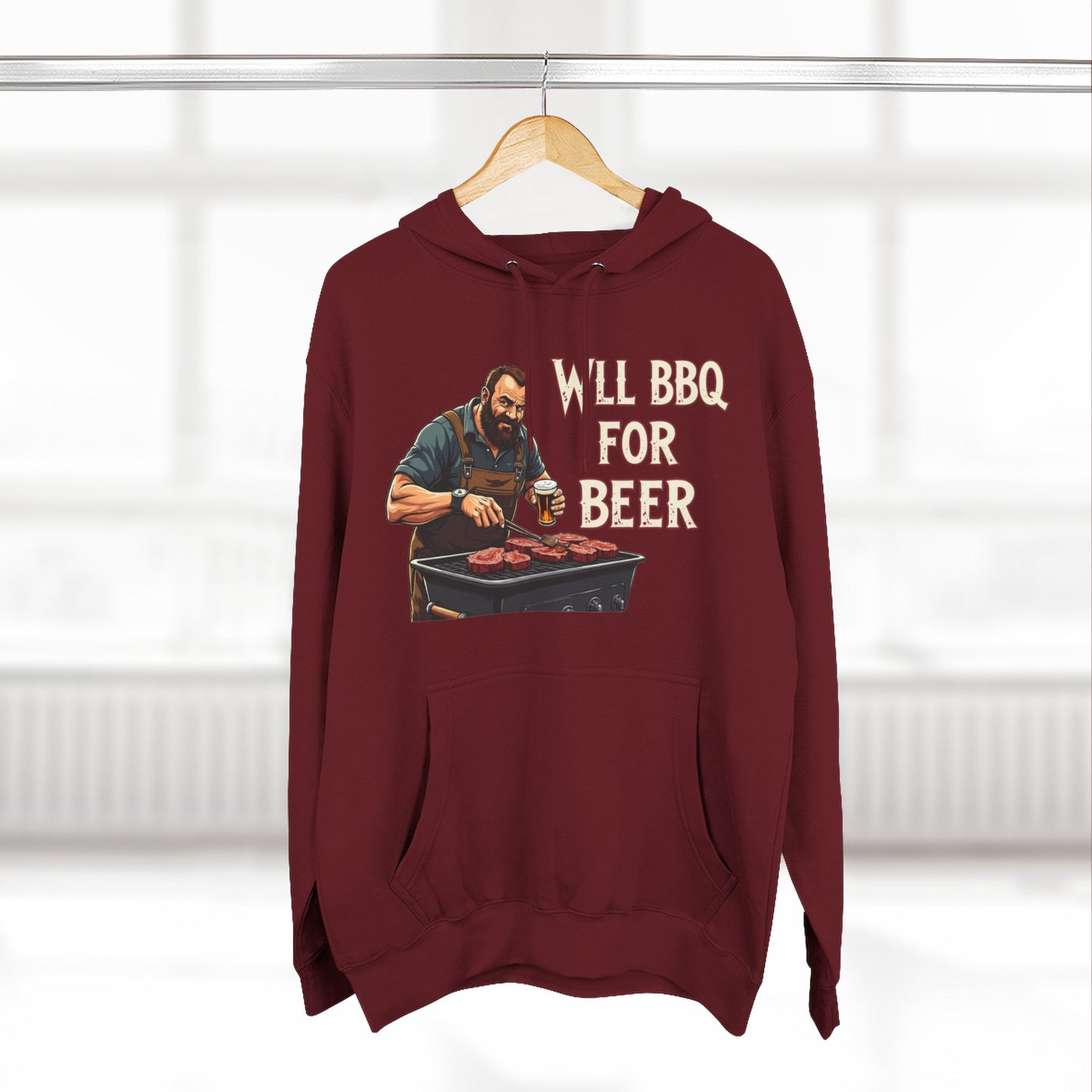 Three-Panel Fleece Hoodie