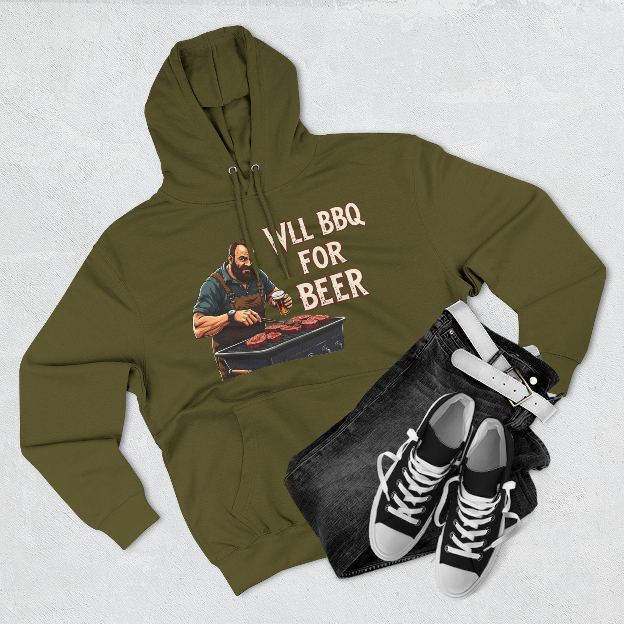 Three-Panel Fleece Hoodie