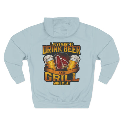 Three-Panel Fleece Hoodie