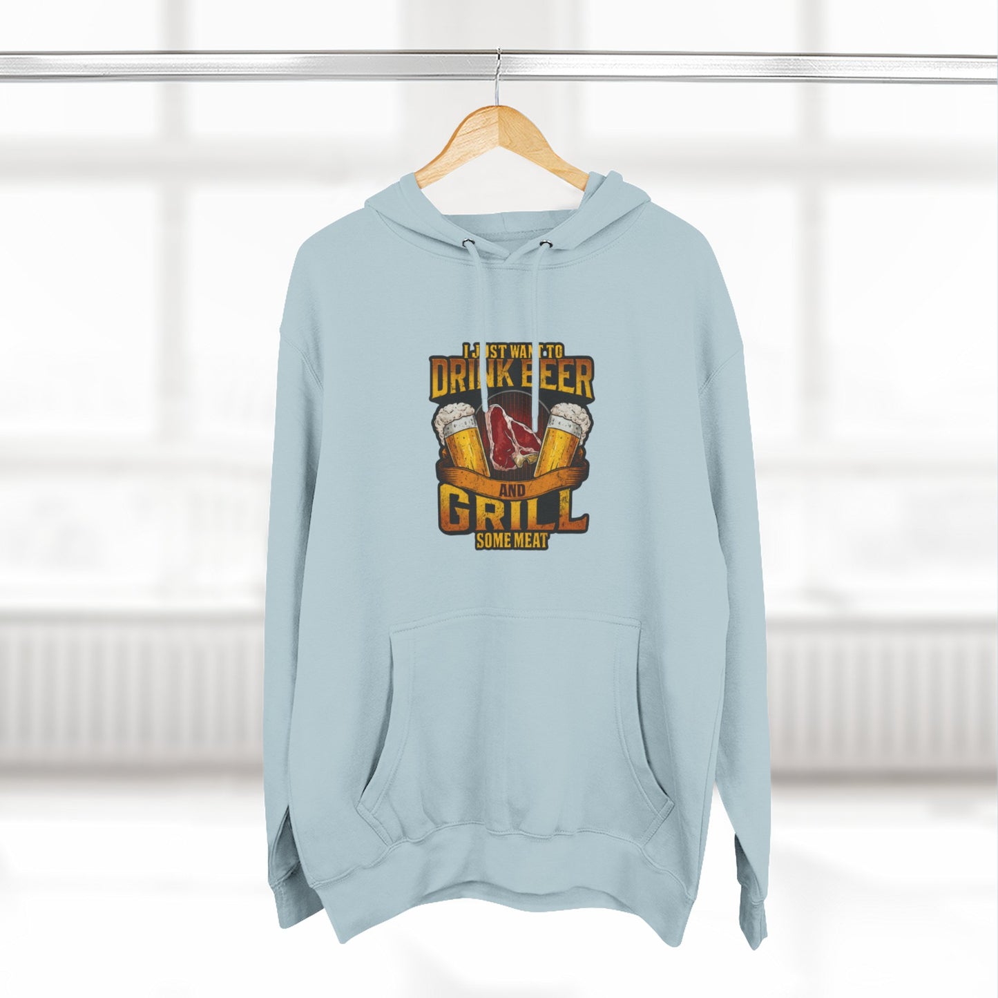 Three-Panel Fleece Hoodie