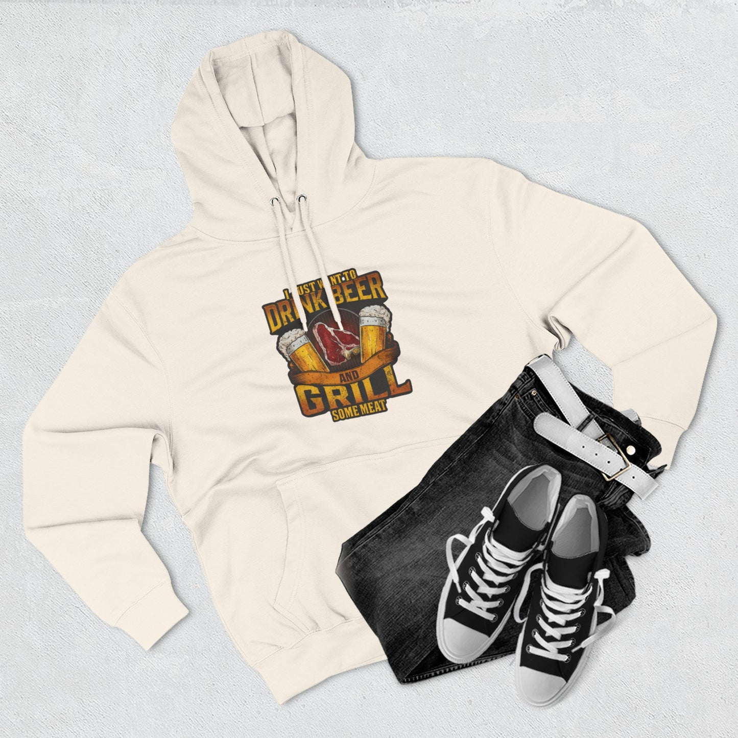 Three-Panel Fleece Hoodie