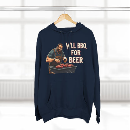 Three-Panel Fleece Hoodie